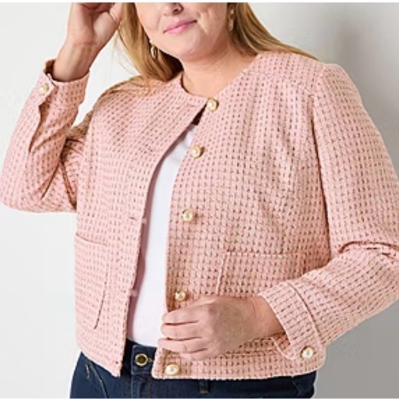 Liz Claiborne Jackets & Blazers - Liz Claiborne Pink Textured Blazer